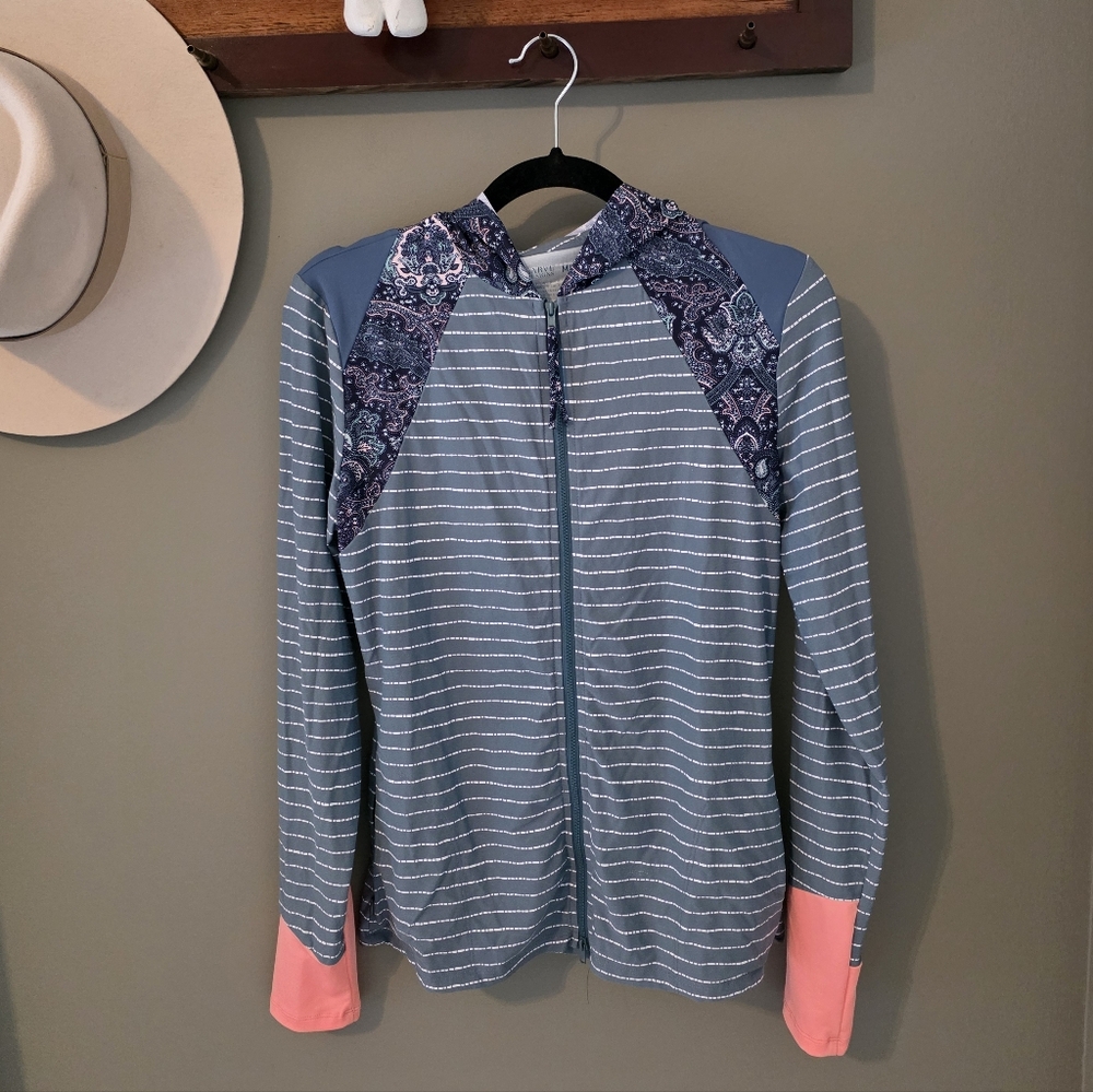 Carve Designs Full Zip Hooded Long Sleeve Top – Size Medium | Lightweight Casual
